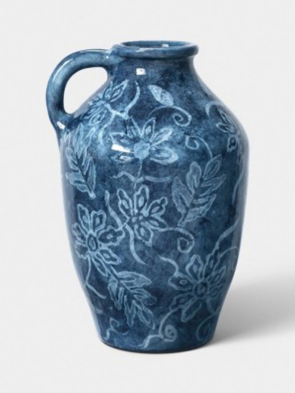 Threshold 11.5" Painted Short Neck Decorative Vase Terracotta